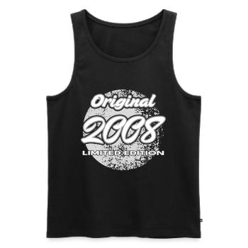 18th Birthday 2008 Boys and Girls Gift - Men's Premium Organic Tank Top - black - Front - AI Model Male 178 light (178cm)