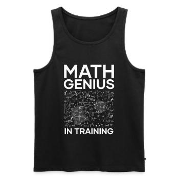 Mathe Genie in Ausbildung - Männer Premium Bio Tank Top - Schwarz - Vorne - AI Model Male 178 light (178cm)