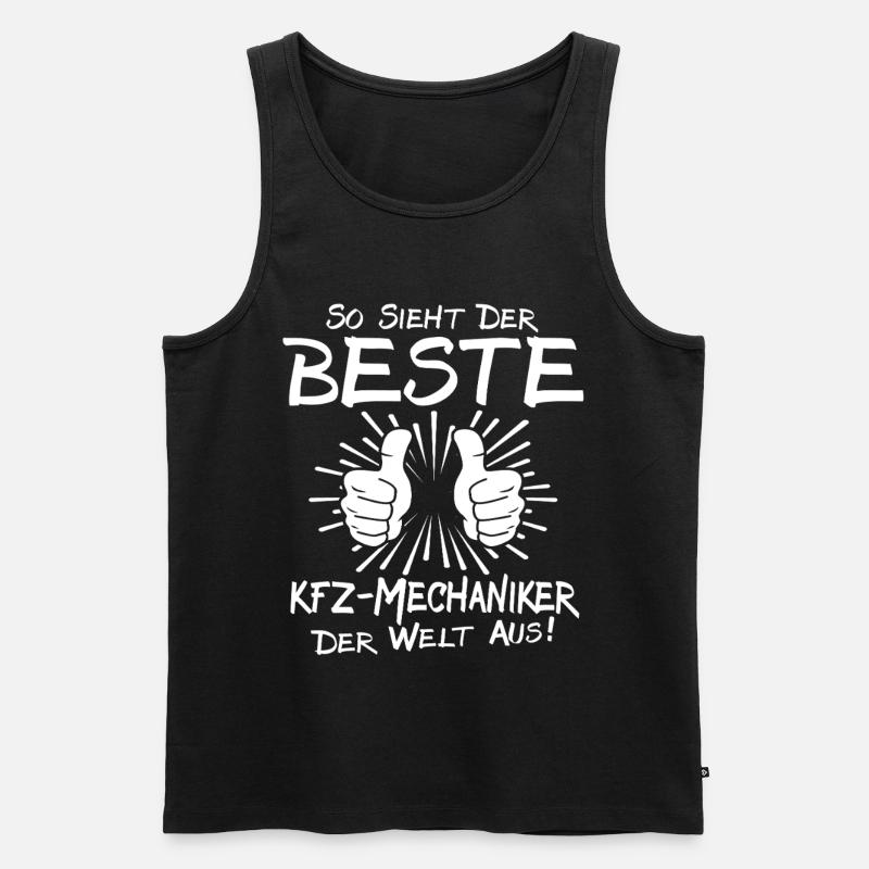 Bester KFZ-Mechaniker - Männer Premium Bio Tank Top - Schwarz