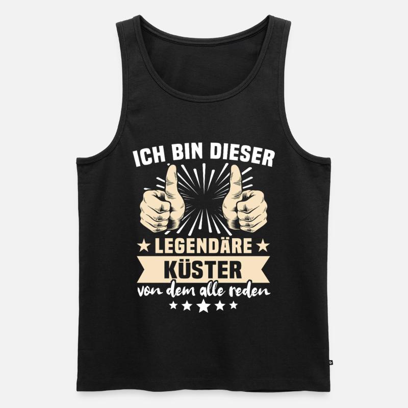 Küster Sprüche - Männer Premium Bio Tank Top - Schwarz