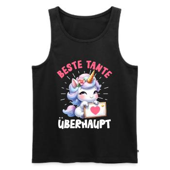 Offspring BEST AUNT EVER Funny - Men's Premium Organic Tank Top - black - Front - Michal (187cm)