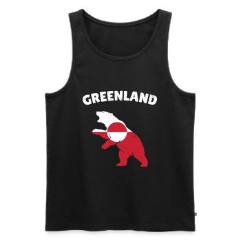 Greenland Arctic Bear - Men's Premium Organic Tank Top - black - Front - AI Model Male 178 light (178cm)