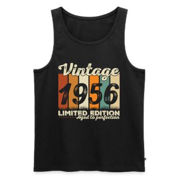 1956 Vintage Rétro Cadeau D'anniversaire - Débardeur bio Premium Homme - noir - Devant - Michal (187cm)