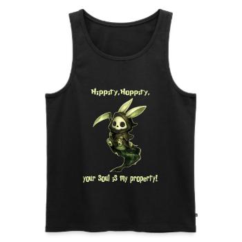 Grim Bunny – Deine Seele gehört mir! - Männer Premium Bio Tank Top - Schwarz - Vorne - Michal (187cm)