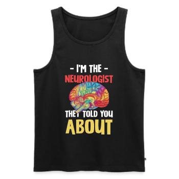 Ich bin der Neurologe - Männer Premium Bio Tank Top - Schwarz - Vorne - AI Model Male 178 light (178cm)