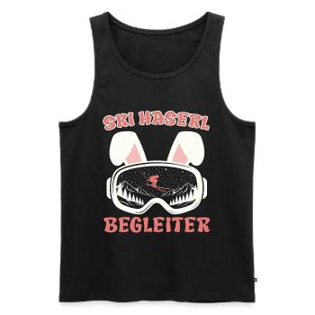 Après-ski SKI HASERL COMPANION Fun - Men's Premium Organic Tank Top - black - Front - AI Model Male 178 light (178cm)