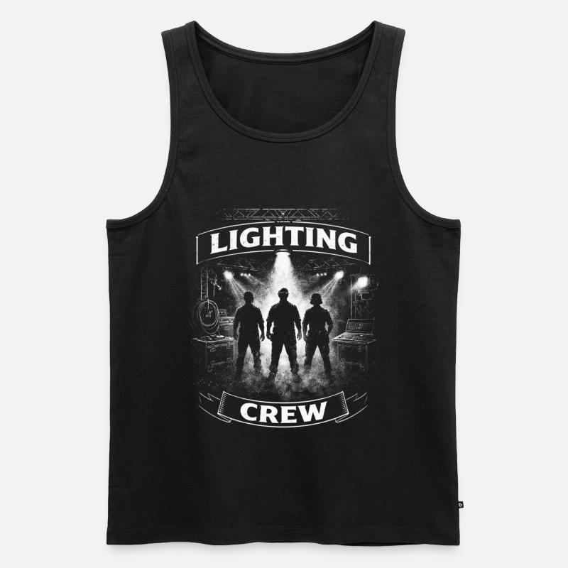 Lichttechniker Beleuchtungstechniker Lighting Crew - Männer Premium Bio Tank Top - Schwarz
