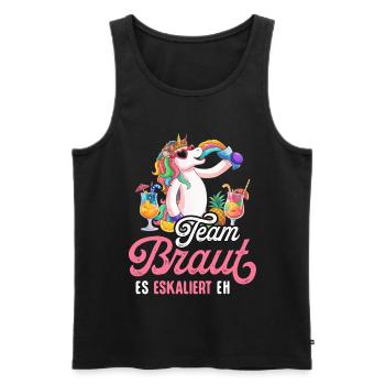 Enterrement de vie de garçon T-shirt des femmes Enterrement de vie de jeune fille - Débardeur bio Premium Homme - noir - Devant - AI Model Male 178 light (178cm)