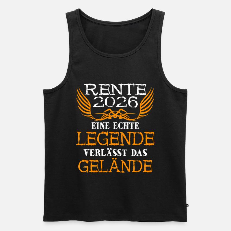Rente 2026 Rentner Legende - Männer Premium Bio Tank Top - Schwarz