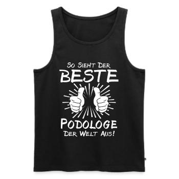 Best Podiatrist - Men's Premium Organic Tank Top - black - Front - AI Model Male 178 light (178cm)