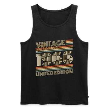 Vintage 1966 Vintage Birthday Gift - Men's Premium Organic Tank Top - black - Front - Michal (187cm)