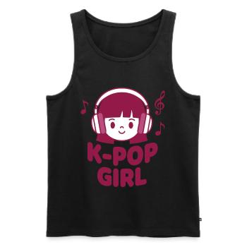 K-Pop Girl Cute Korean Music Kpop Anime Vibes - Men's Premium Organic Tank Top - black - Front - Michal (187cm)