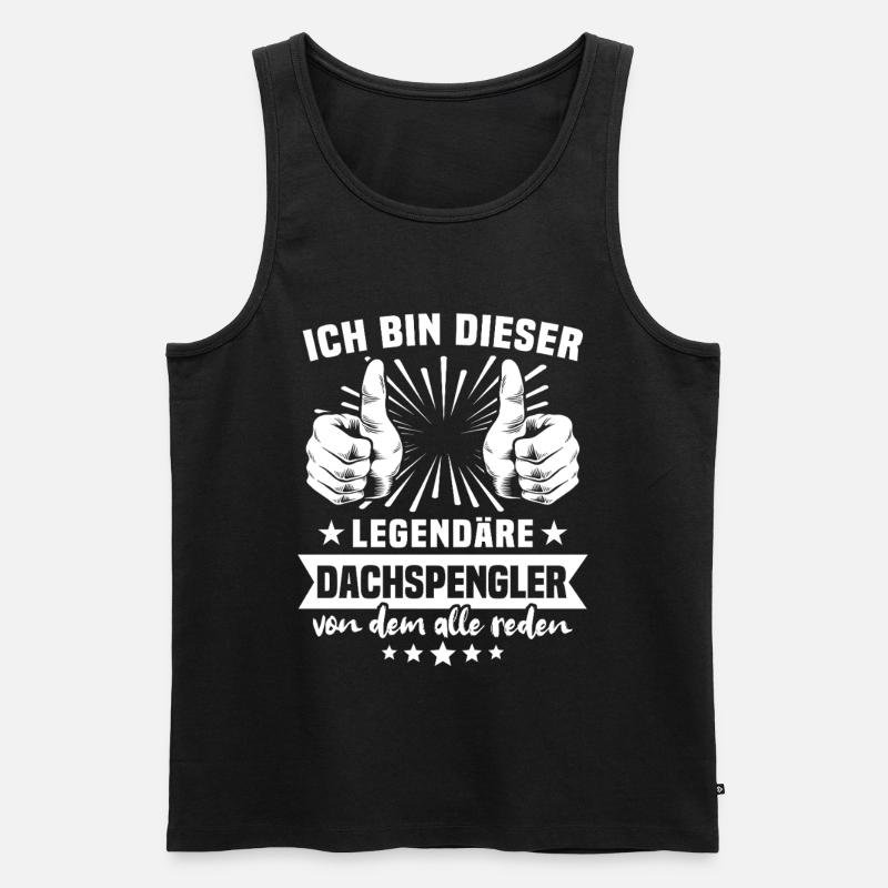 Dachspengler Legende - Männer Premium Bio Tank Top - Schwarz
