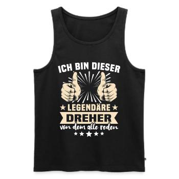 Dreher Sprüche - Männer Premium Bio Tank Top - Schwarz - Vorne - AI Model Male 178 light (178cm)