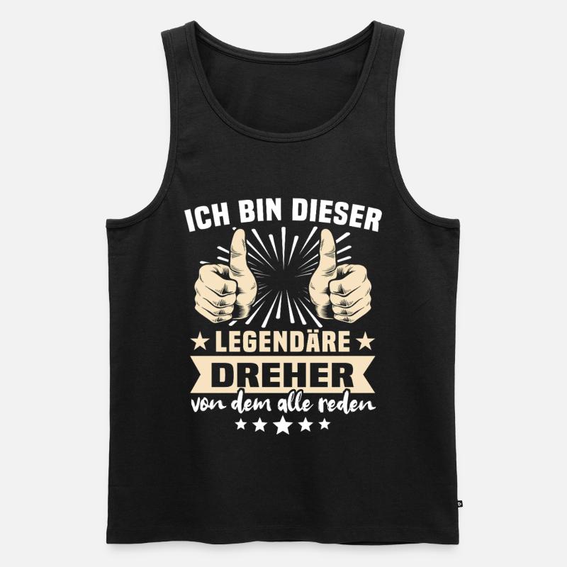 Dreher Sprüche - Männer Premium Bio Tank Top - Schwarz
