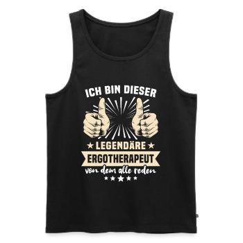 Ergotherapeut Sprüche - Männer Premium Bio Tank Top - Schwarz - Vorne - AI Model Male 178 light (178cm)