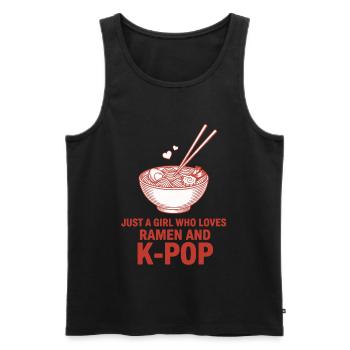 Just A Girl Who Loves Ramen And K-Pop Korean Music - Men's Premium Organic Tank Top - black - Front - Michal (187cm)