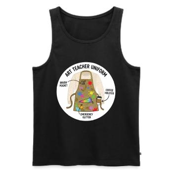 Art Teacher Uniform Creative Motif - Men's Premium Organic Tank Top - black - Front - AI Model Male 178 light (178cm)