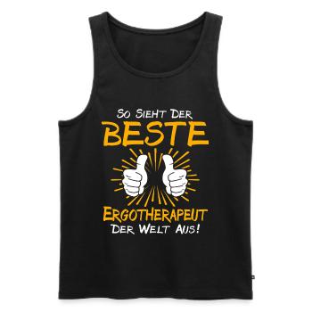 Ergotherapeut Geschenkidee - Männer Premium Bio Tank Top - Schwarz - Vorne - AI Model Male 178 light (178cm)