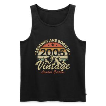 Vintage 2006 Vintage Retro Birthday Gift - Men's Premium Organic Tank Top - black - Front - Michal (187cm)