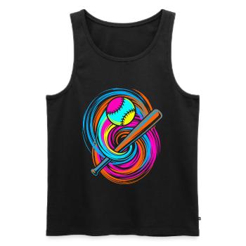 Baseball bat and ball - Men's Premium Organic Tank Top - black - Front - Michal (187cm)
