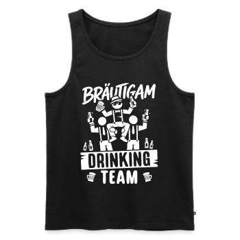 T-shirt de fête de garçon Hommes Grondement de fête de garçon - Débardeur bio Premium Homme - noir - Devant - AI Model Male 178 light (178cm)