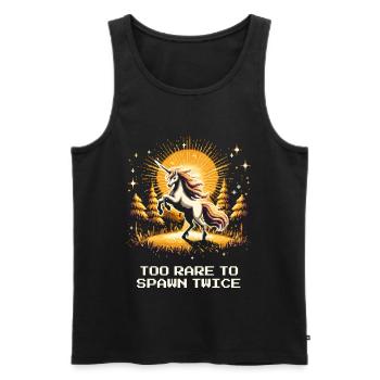 Too Rare | One-time | Unicorn | Unique piece - Men's Premium Organic Tank Top - black - Front - AI Model Male 178 light (178cm)