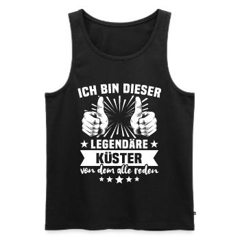 Küster Legende - Männer Premium Bio Tank Top - Schwarz - Vorne - AI Model Male 178 light (178cm)