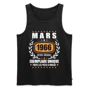 Original Mars 1966 Vintage Cadeau Anniversaire - Débardeur bio Premium Homme - noir - Devant - Michal (187cm)