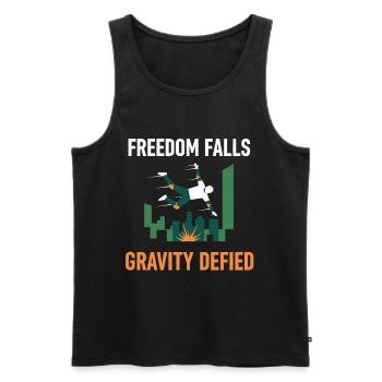 Parkour Sturz - Männer Premium Bio Tank Top - Schwarz - Vorne - AI Model Male 178 light (178cm)