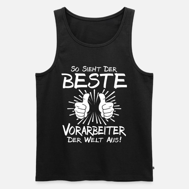 Bester Vorarbeiter - Männer Premium Bio Tank Top - Schwarz