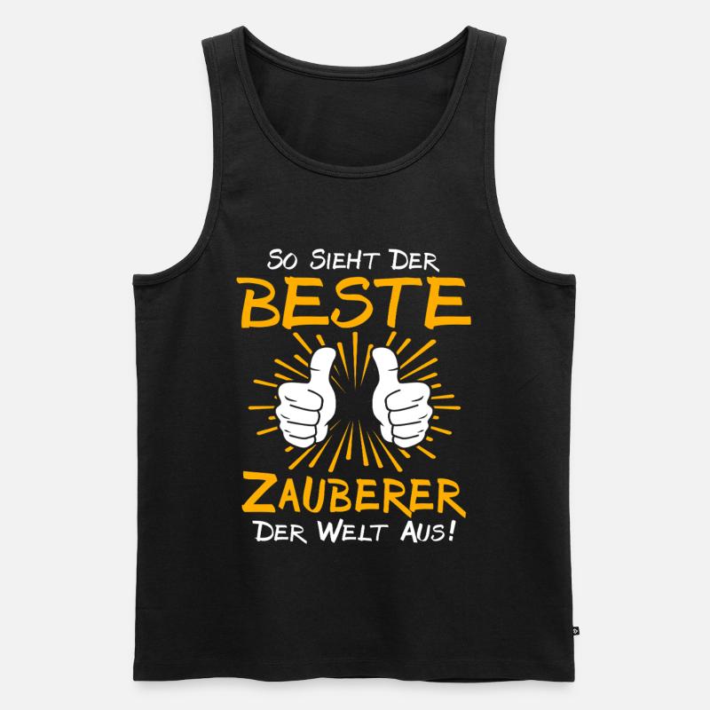 Zauberer Geschenkidee - Männer Premium Bio Tank Top - Schwarz