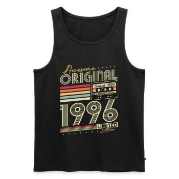 Original 1996 Vintage Born Retro Birthday - Men's Premium Organic Tank Top - black - Front - Michal (187cm)