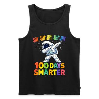 Astronaute 100 jours plus intelligent - Débardeur bio Premium Homme - noir - Devant - AI Model Male 178 light (178cm)