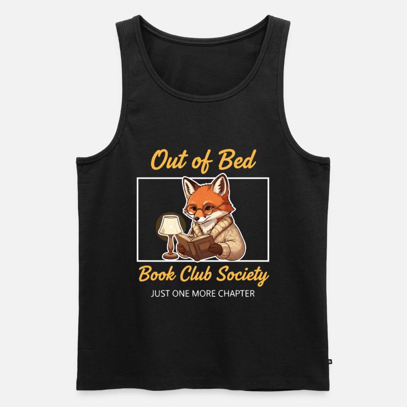 Fuchs Bücher lesen - Männer Premium Bio Tank Top - Schwarz