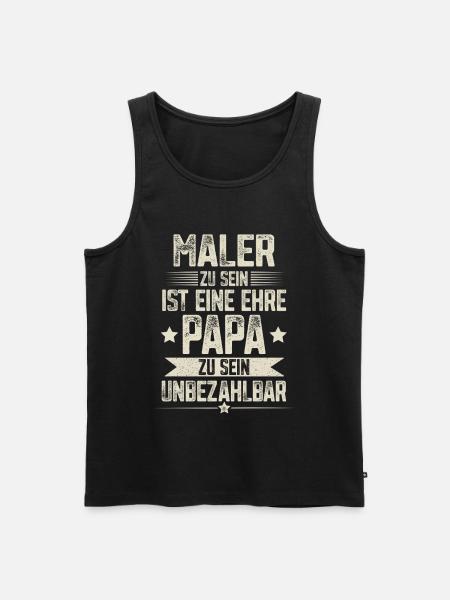 Maler Papa - Männer Premium Bio Tank Top - Schwarz