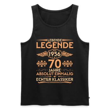Absolutely unique Born in 1956 70th Birthday - Men's Premium Organic Tank Top - black - Front - Michal (187cm)