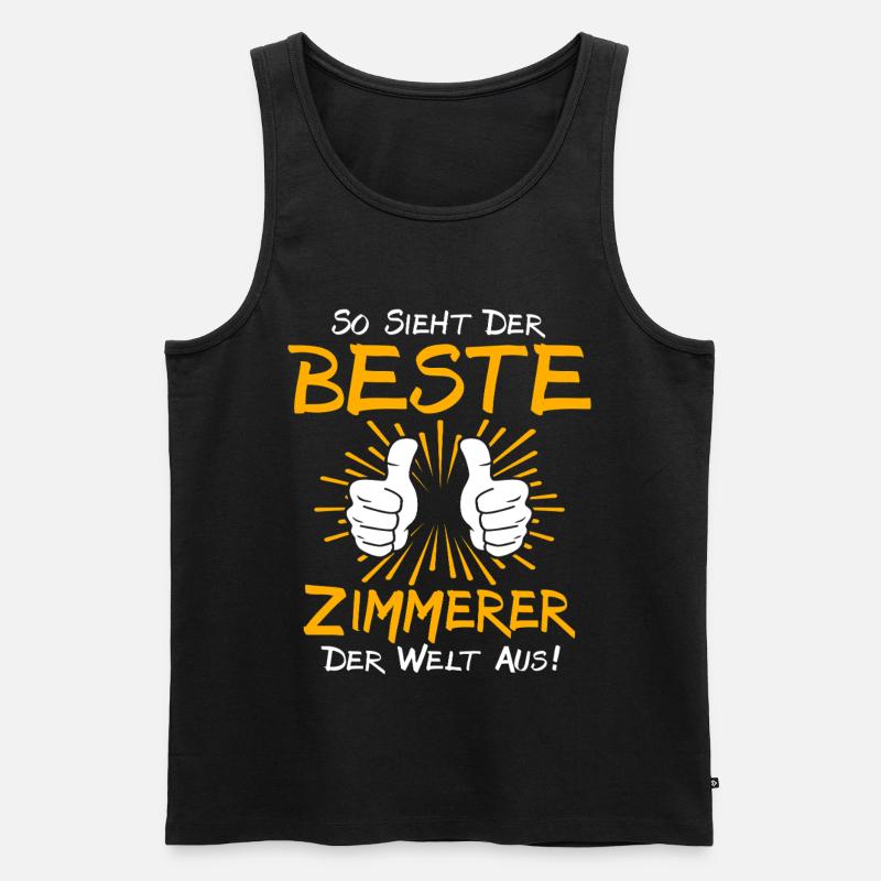 Zimmerer Geschenkidee - Männer Premium Bio Tank Top - Schwarz