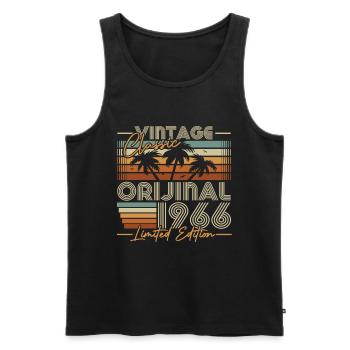 Original 1966 Vintage Vintage Birthday Gift - Men's Premium Organic Tank Top - black - Front - Michal (187cm)