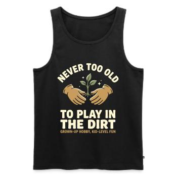Nie zu alt fürs Gärtnern Design - Männer Premium Bio Tank Top - Schwarz - Vorne - Michal (187cm)