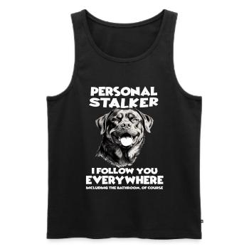 Dog Rottweiler Dog Owner Gift Rottweiler - Men's Premium Organic Tank Top - black - Front - AI Model Male 178 light (178cm)