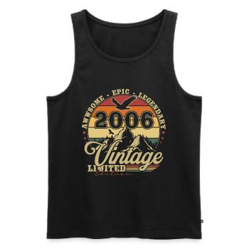 Vintage 2006 Vintage Retro Birthday Gift - Men's Premium Organic Tank Top - black - Front - Michal (187cm)