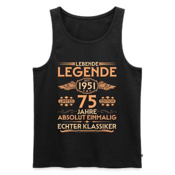 Absolutely unique Born in 1951 75th Birthday - Men's Premium Organic Tank Top - black - Front - Michal (187cm)