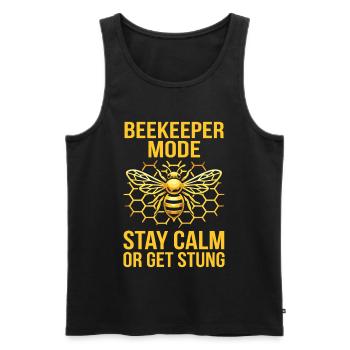 Beekeeper Fashion Statement Design - Men's Premium Organic Tank Top - black - Front - AI Model Male 178 light (178cm)