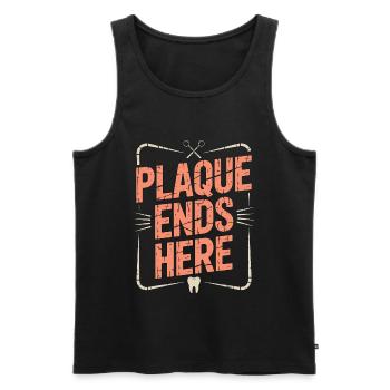 Periodontist Plaque Ends Here Dental Heath Care - Männer Premium Bio Tank Top - Schwarz - Vorne - Michal (187cm)