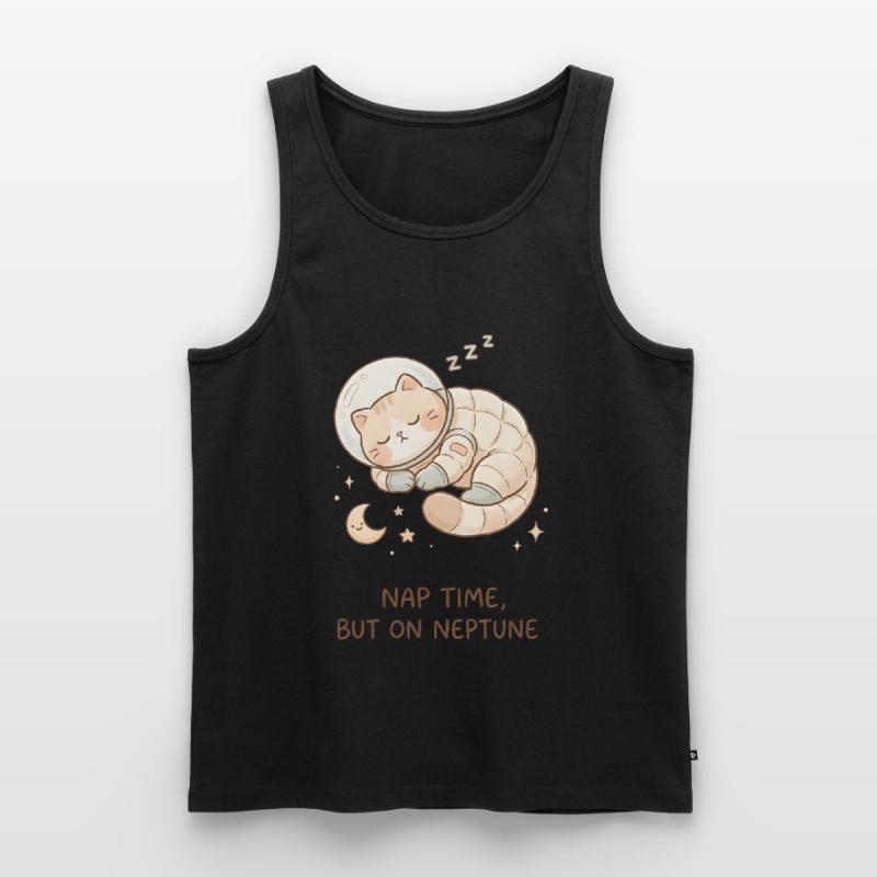 Nap Neptune | Chat de l’espace mignon Débardeur bio Premium Homme