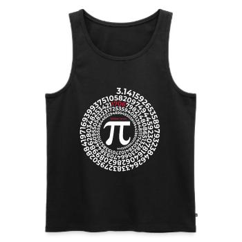 Pi Inventor | William Jones 1706 Numéro du cercle - Débardeur bio Premium Homme - noir - Devant - AI Model Male 178 light (178cm)