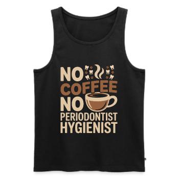 Periodontist No Coffee No Gum Health Coffee Lover - Männer Premium Bio Tank Top - Schwarz - Vorne - Michal (187cm)