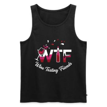 Wine Tasting Friends Graphic - Men's Premium Organic Tank Top - black - Front - Michal (187cm)