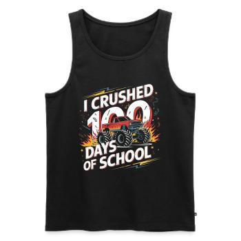 Monster Truck 100 Days of School - Men's Premium Organic Tank Top - black - Front - Michal (187cm)
